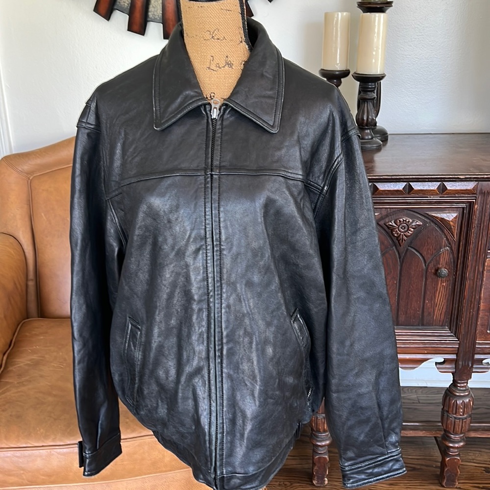 Mens Vintage American Classics Colebrook leather jacket size L